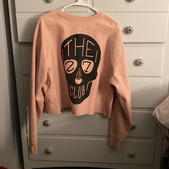 The 27 Club Coffee light pink crew neck cropped, size XL - Picture 2 of 2